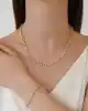 Desenli Altın Halka Zincir Bileklik