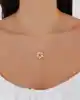 Açılabilir Taşlı Çiçek Kolye