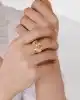 Altın Bold Geo Formlu Yüzük