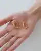 Altın Dokulu Küpe