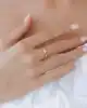 Altın Dörtgen Sade Yüzük