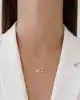 Altın İkili Yıldız Kolye