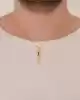 Unisex Altın Kılıç Kolye