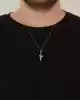 Unisex Altın Kılıç Kolye