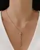 Altın Püskül Uçlu Kolye