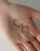 Altın Taşlı Halka Küpe