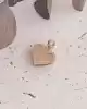 Altın Taşlı Kalp Kolye Ucu