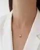 Altın Taşlı Minimal Kolye