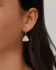 Baget Taşlı Altın Küpe