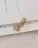 Baget Taşlı Kalp Kolye Ucu