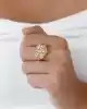 Baget Taşlı Kalp Yüzük