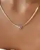Baget Taşlı Yılan Zincir Kolye