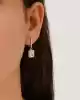 Beyaz Altın Baget Küpe