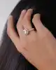 Beyaz Altın Baget Yüzük