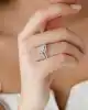 Beyaz Altın Baget Yüzük
