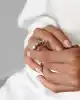 Beyaz Altın Beştaş Yüzük