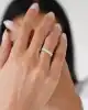 Beyaz Altın Beştaş Yüzük