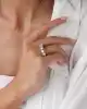 Beyaz Altın Beştaş Yüzük