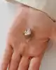 Beyaz Altın Bold Düğüm Küpe