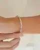 Beyaz Altın Burgu Kelepçe Bileklik