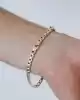 Beyaz Altın Detaylı Çivi Desenli Bileklik
