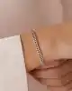 Beyaz Altın Ezme Dorikalı Bileklik