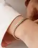 Beyaz Altın Ezme Dorikalı Bileklik