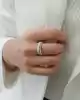 Beyaz Altın Midye Yüzük