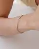 Beyaz Altın Mini Dorika Toplu Kelepçe Bileklik
