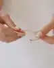 Beyaz Altın Mini Dorika Toplu Kelepçe Bileklik
