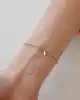 Beyaz Altın Mini Dorika Toplu Kelepçe Bileklik