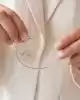 Beyaz Altın Mini Toplu Tel Bileklik
