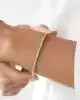 Beyaz Altın Suyolu Kelepçe Bileklik