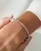 Beyaz Altın Suyolu Kelepçe Bileklik