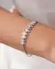 Beyaz Altın Taşlı Bileklik