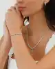 Beyaz Altın Taşlı Bileklik