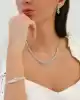 Beyaz Altın Taşlı Kolye
