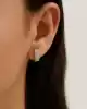 Beyaz Altın Taşlı Ritim Küpe