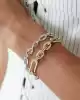 Beyaz Altın Taşlı Zincir Bileklik