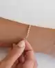 Beyaz Altın Zigzag Su Yolu Bileklik
