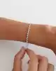 Beyaz Altın Zigzag Su Yolu Bileklik