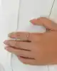 Beyaz Damla Taşlı Altın Yüzük