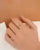 Beyaz Damla Taşlı Altın Yüzük