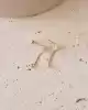 Beyaz Kalp Zincir Sallantılı Çocuk Küpe