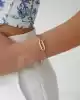 Beyaz Mineli Altın Ataç Bileklik