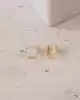 Beyaz Mineli Kalp Küpe