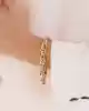 Beyaz ve Rose Altın Detaylı Zincir Bileklik