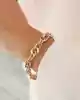 Beyaz ve Rose Altın Detaylı Zincir Bileklik