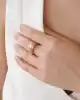 Bold Çizgi Desen Altın Yüzük