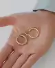 Mini Taşlı Halka Küpe